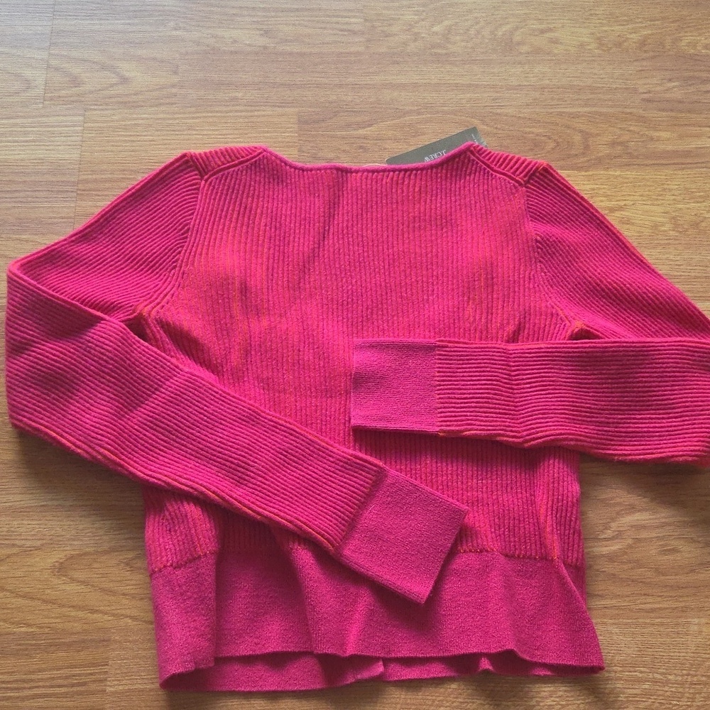 J.Crew Pink Cardigan Size XS Scoopneck Stretch NWT $118 Pink and Orange - Picture 6 of 6
